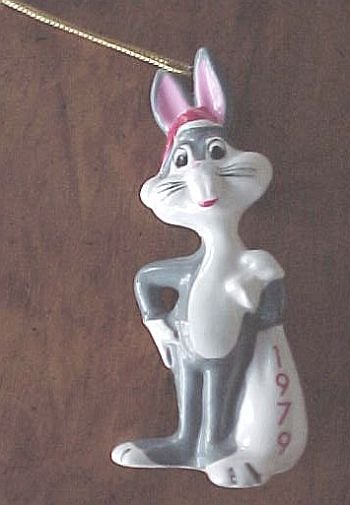 Christmas Ornament Limit Edition Collectible BUGS BUNNY Figure 1979 Grossman Boxed