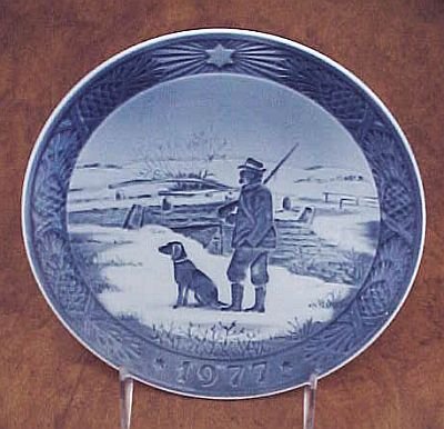 1977 ROYAL COPENHAGEN "Immervad Bridge" Danish Blue White CHRISTMAS PLATE FREE SHIPPING