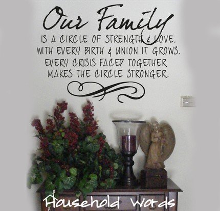 OUR FAMILY is a circle of strength and love