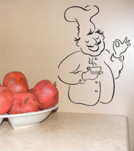 Chef with Hat Vinyl Decal