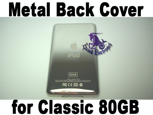 Genuine OEM Matel Back Faceplate Housing Fascia Cover for iPod 6th Gen Classic 80GB