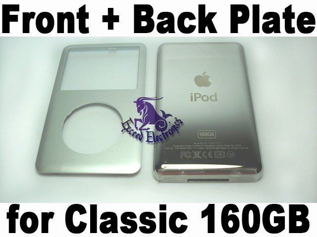 Genuine OEM Silver Front+Back Housing Fascia Cover for iPod 6th Gen Classic 160GB