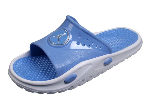 MENS WHITE/LIGHT BLUE NIKE JORDAN SANDAL(1 CASE=30)