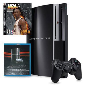 PlayStation 3 80GB w/ Bonus Playstation Network Disc (Blu-ray) and 1 Game