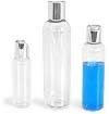 100 8oz Clear Cylinder Plastic Bottles Lot