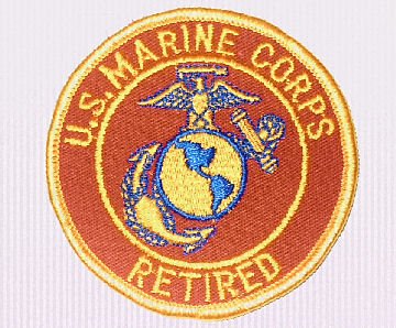 UNITED STATES MARINE CORPS RETIRED 3" Round Military Patch