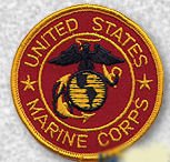 UNITED STATES MARINE CORPS USMC 3" Round Military Patch Red