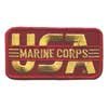 USMC UNITED STATES MARINE CORPS USA RED & GOLD PATCH