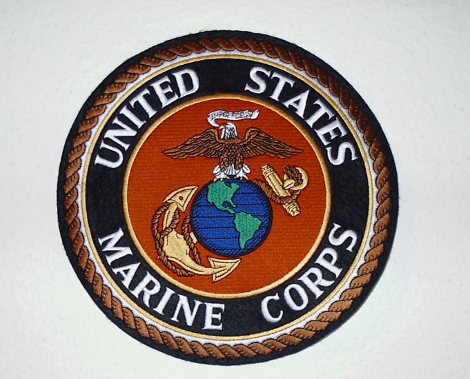 RARE FIND~U.S. Marine Corps 10" Eagle Globe & Anchor Full Color Jacket Patch