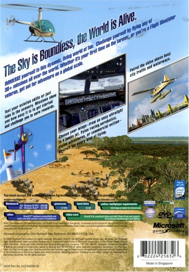 MICROSOFT FLIGHT SIM X STANDARD DVD-ROM FREE SHIPPING!!!!!!!