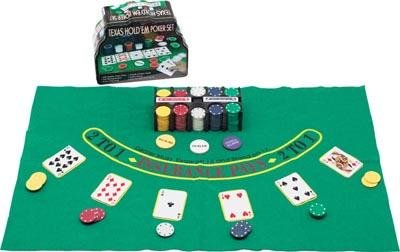 Club Fun 200pc Texas Hold'em Poker Set NEW!! FREE SHIPPING!!!!
