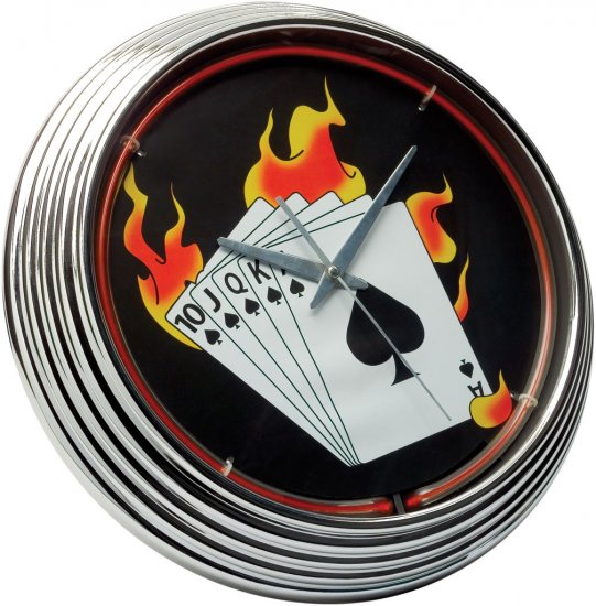 Neon Clock Poker FREE SHIPPING!!!