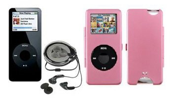iPod Nano 1GB Mp3 Player + Pink Metal Case FREE SHIPPING!!!