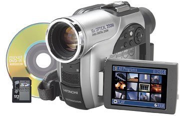 Hitachi DZ-MV730A - DVD Camcorder with 240x Zoom + 512MB High Speed SD Memory Card Free Shipping