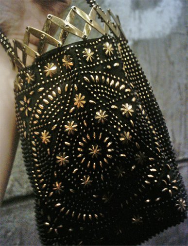 Beaded Purse with Metal opening