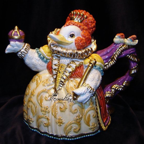 Fitz & Floyd Queen Elizabird Teapot