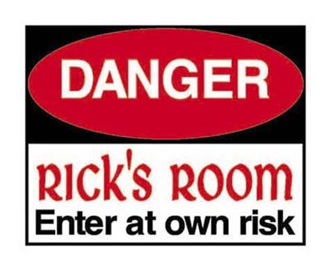 Personalized DANGER Kids Bedroom Door SIGN