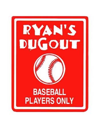 Personalized BASEBALL Boys Bedroom Door SIGN