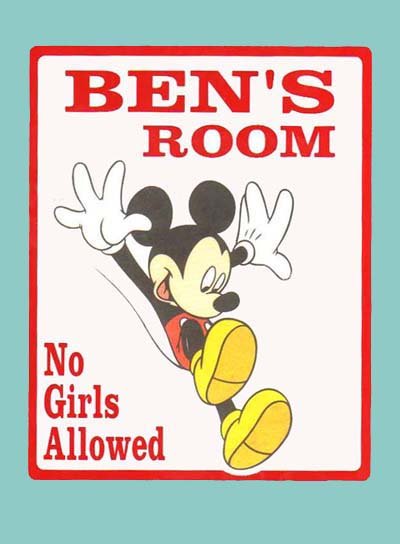 Personalized MICKEY MOUSE Boys Bedroom Door SIGN