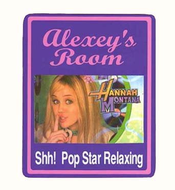 Personalized HANNA MONTANA Girls Bedroom Door SIGN,