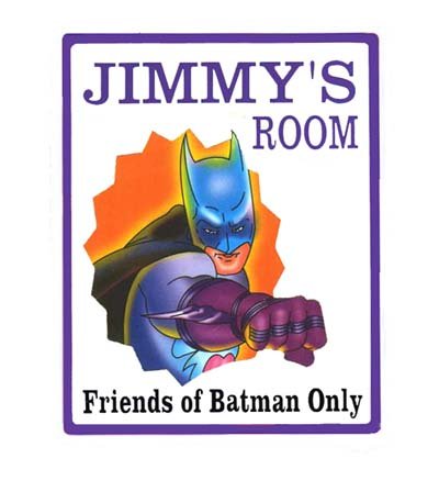 Personalized BATMAN Boys Bedroom Door SIGN