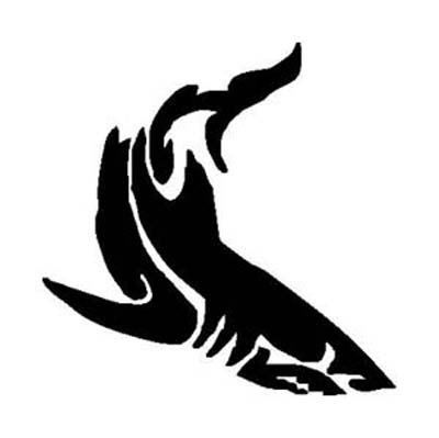 TRIBAL SHARK Vinyl Sticker/Decal