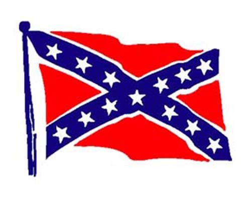 CONFEDERATE FLAG 7" (AS PICTURED) DIE-CUT STICKER
