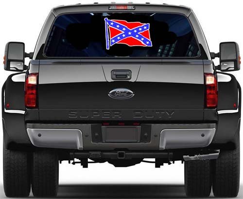 CONFEDERATE FLAG 11" (AS PICTURED) DIE-CUT STICKER