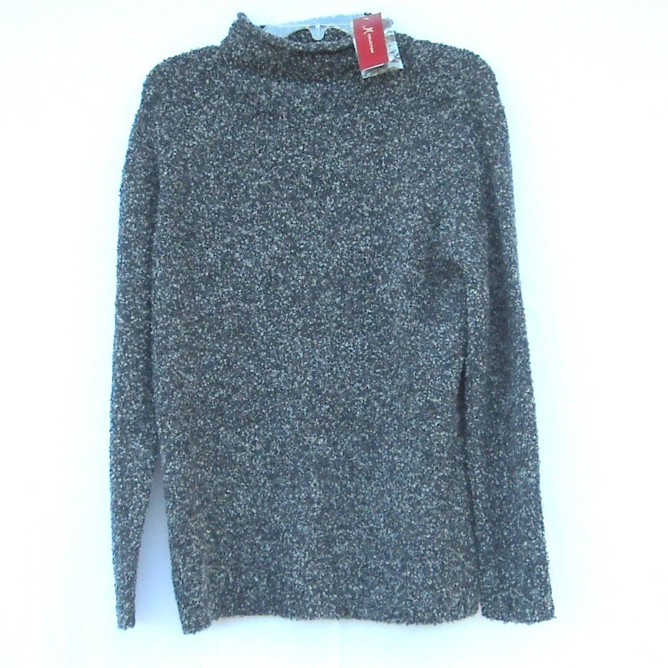 JM Collection Misses Womens Knit Blouse Roll Collar Sweater Size M NWT