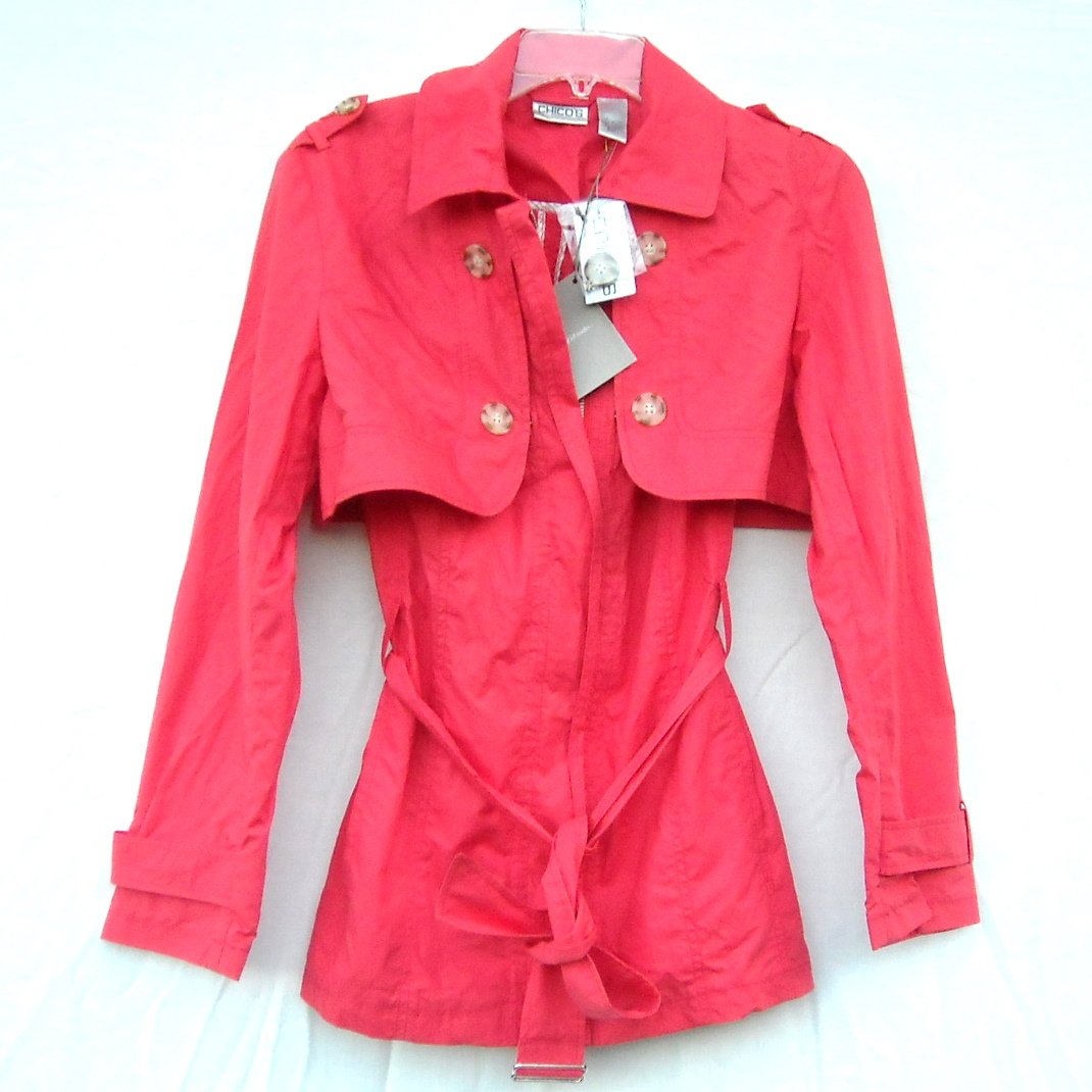 Chico's Junior Two In One Trench Jacket Vest size 1