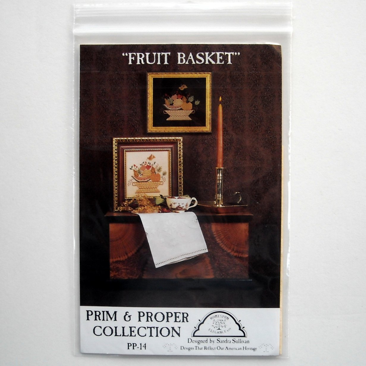 Homespun Elegance Design Fruit Basket Cross Stitch Crafts Pattern # PP-14