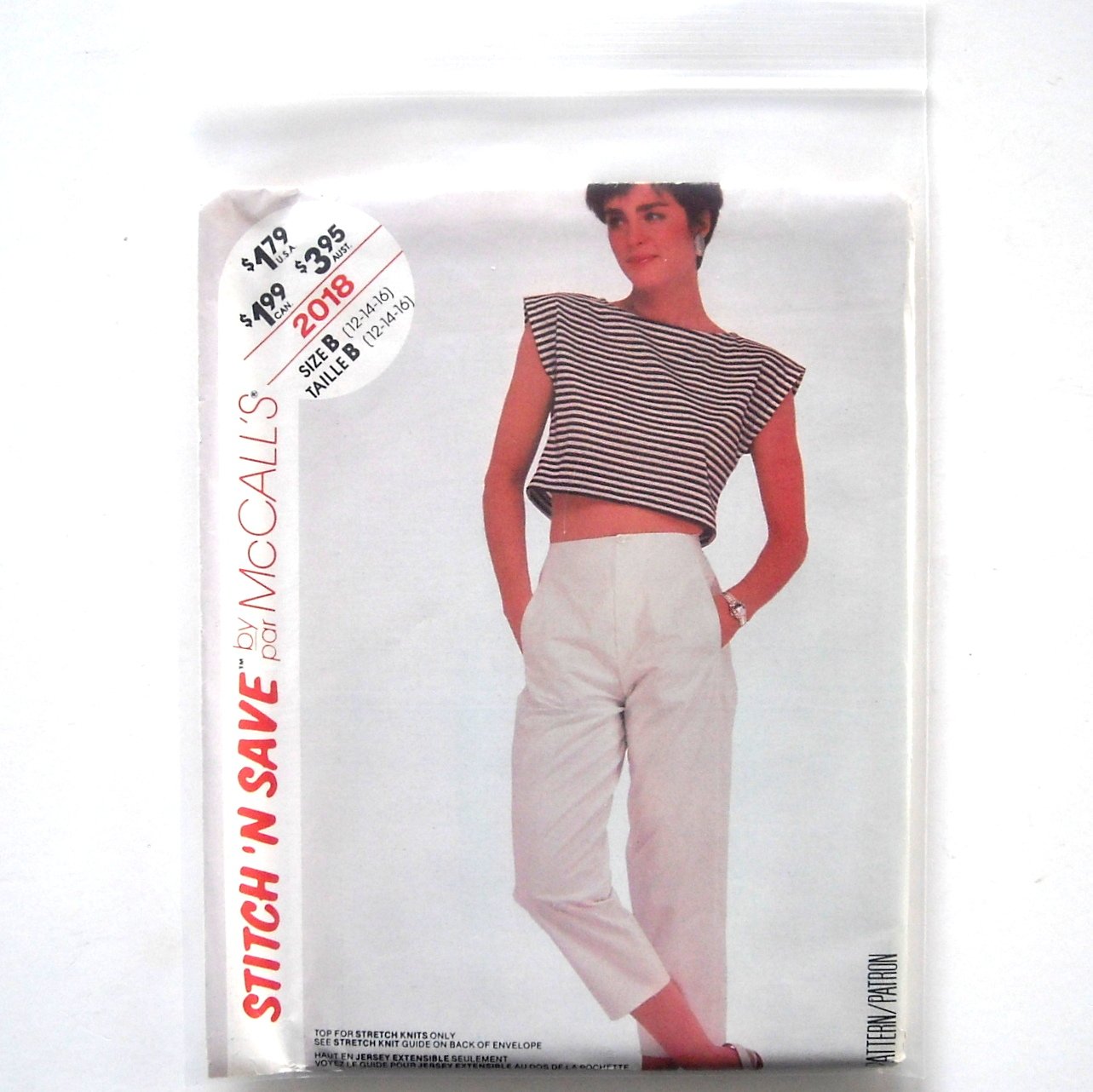 Misses Top Pants Size 12 - 16 Vintage McCalls Sewing Pattern 2018