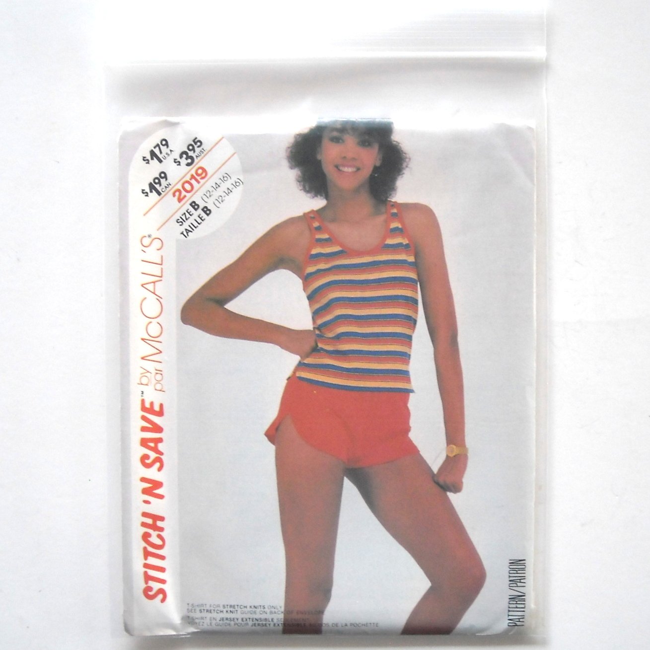 Misses T-Shirt Shorts Size 12 - 16 Vintage McCalls Sewing Pattern 2019