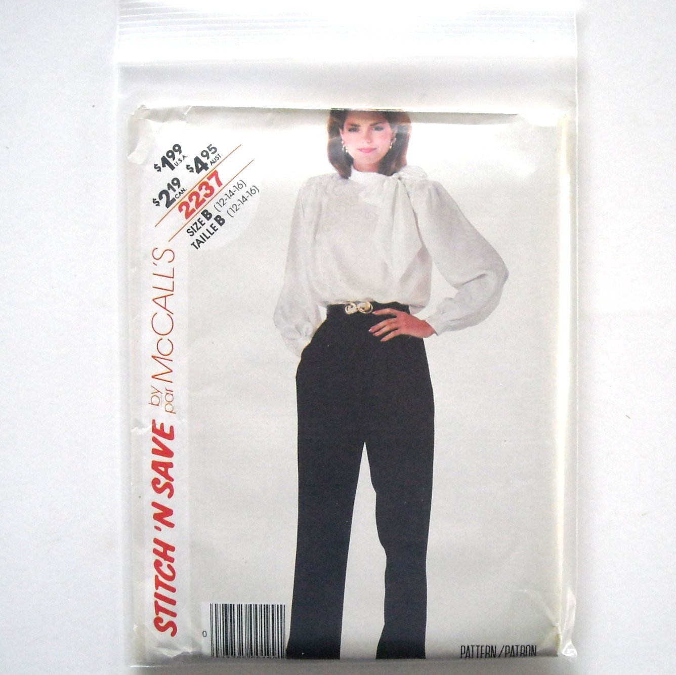 Misses Blouse Pants Size 12 - 16 Vintage McCalls Sewing Pattern 2237