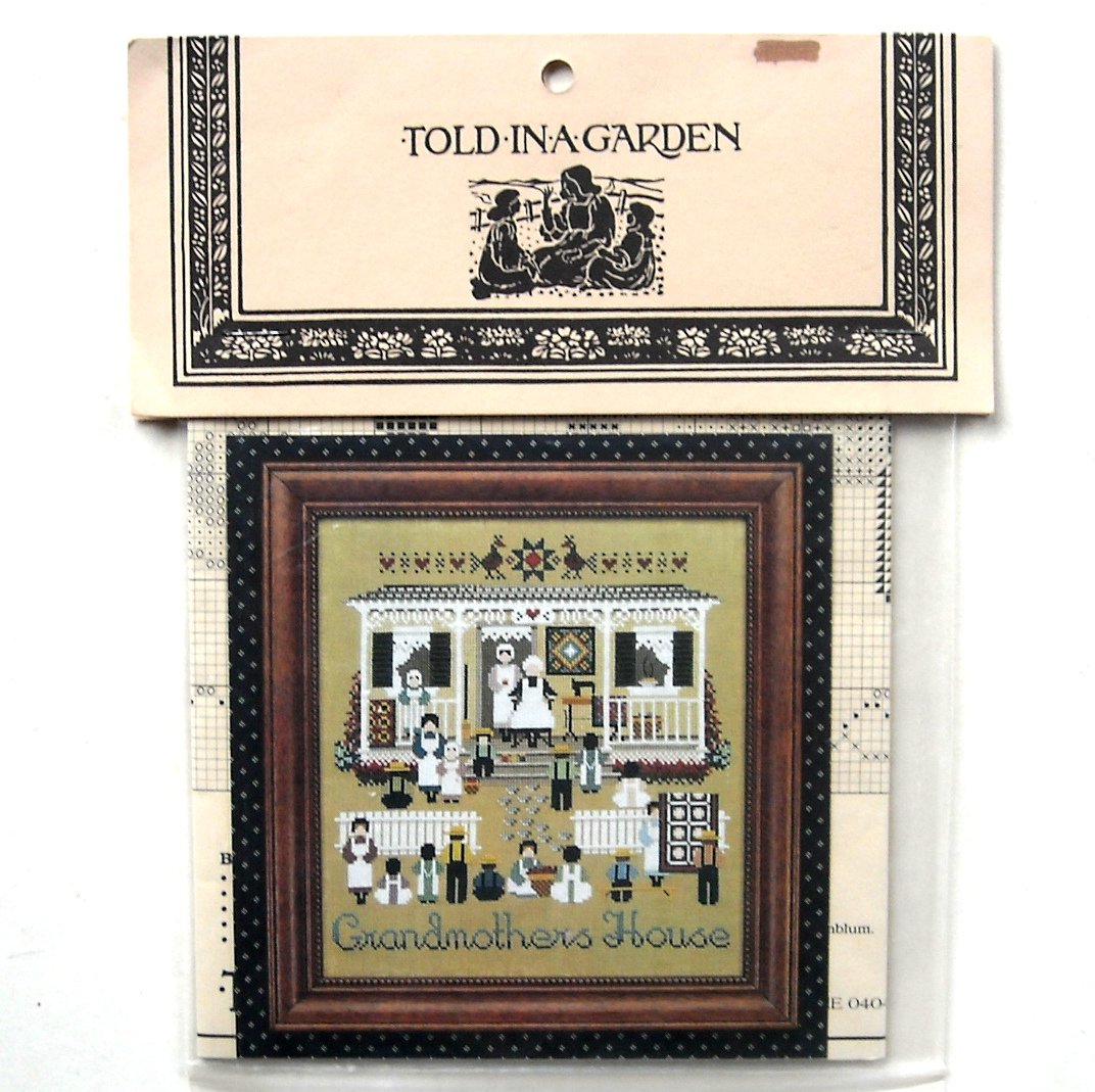 Grandmothers House Told In A Garden Counted Cross Stitch Pattern