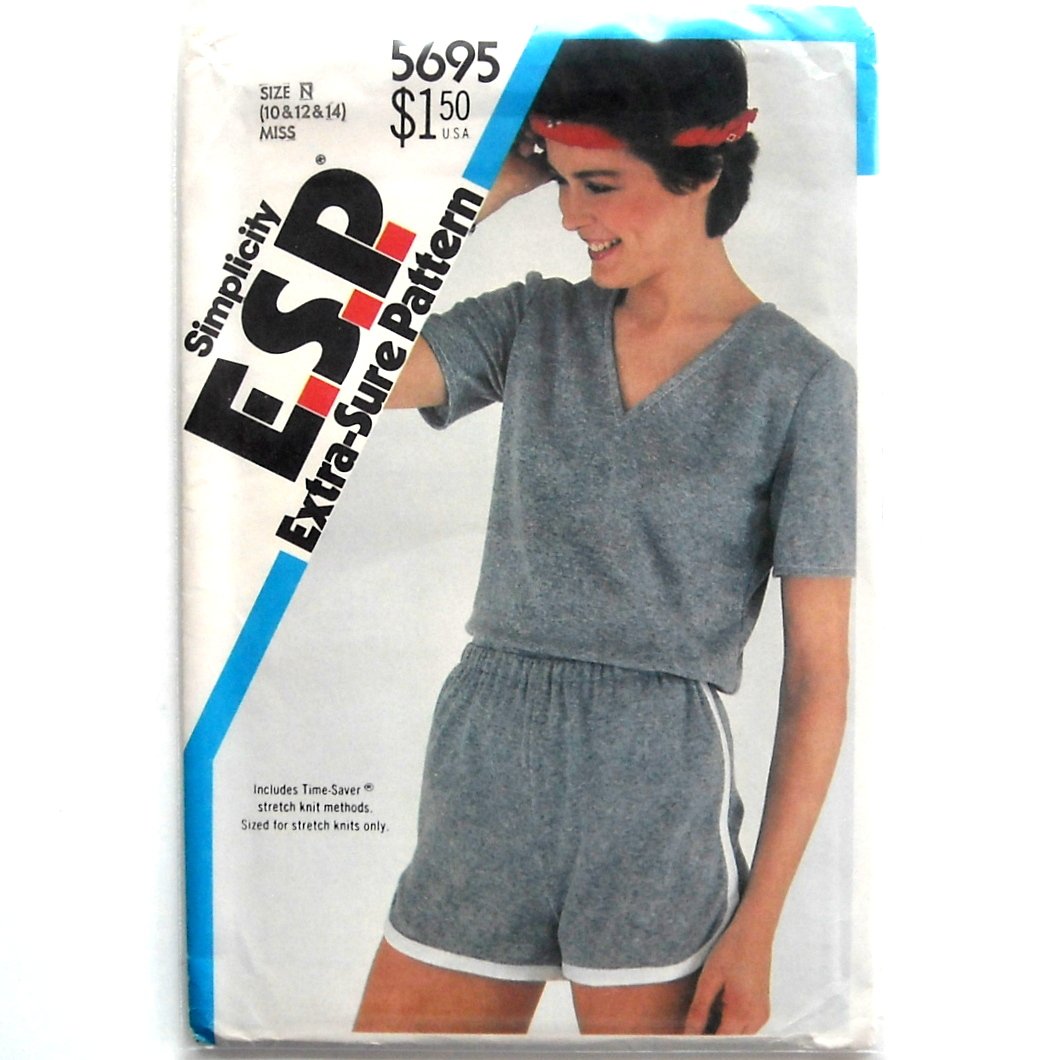 Misses Pullover Top Pull On Shorts Simplicity ESP Sewing Pattern 5695