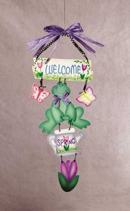 34188 "welcome Spring" Wooden Wall Plaque