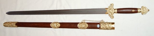 JIan Damascus steel two handed sword (C306)