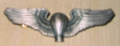 USAF Balloon Pilot Silver Wing Badge