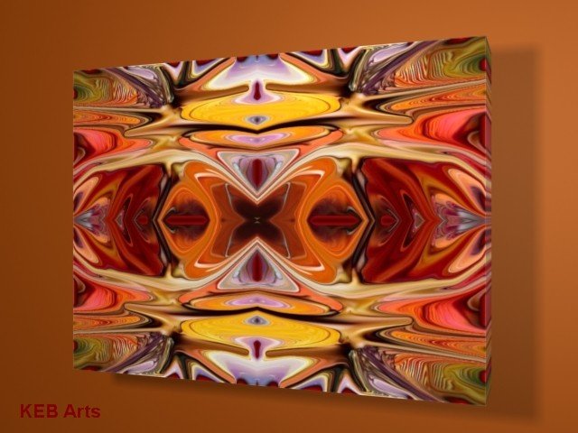 Autumn Forest Digital Abstract Art Print on Canvas