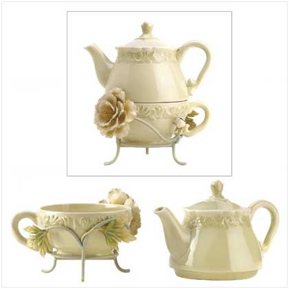 Victorian Peony Tea For One Set