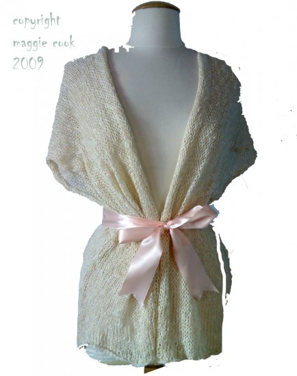 stunning UK designer knitted shrug...