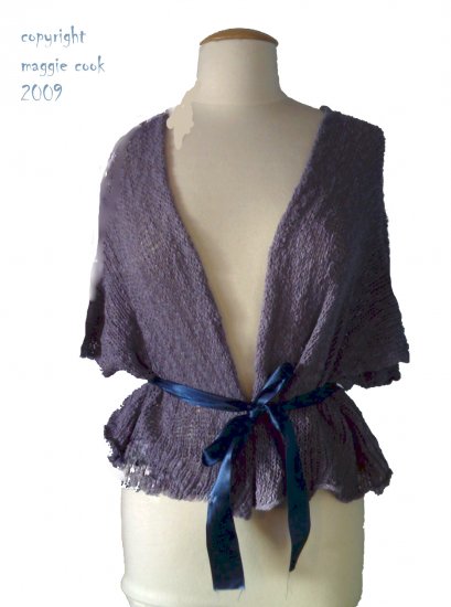 Stunning handmade cotton slub shrug