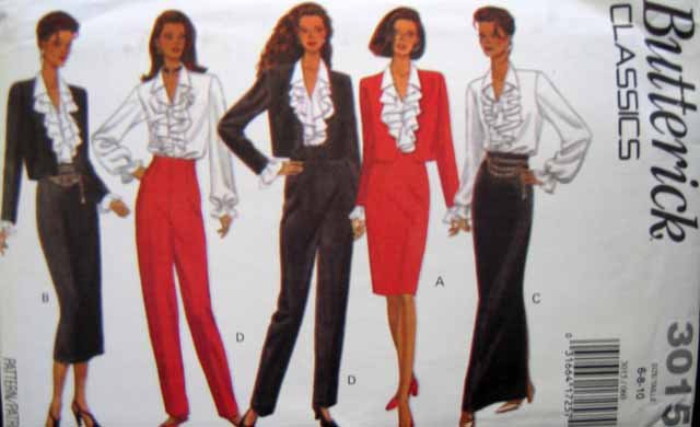 B3015 New Sewing Pattern for Misses' Wardrobe of Jacket Blouse Pant Skirt in Size 6 8 10