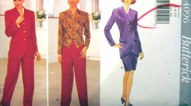 B4096 New Sewing Pattern Tulip Jacket Weskit Pants & Skirt Wardrobe Mix & Match Size 6 8 10