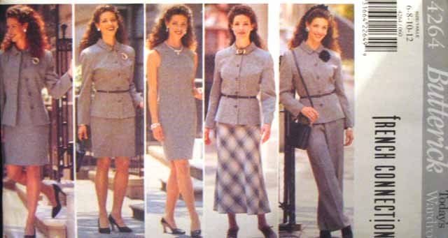 B4264 New Sewing Pattern Misses' Career Wardrobe Jacket Skirts Pants Sheath Dress Size 6 8 10 12