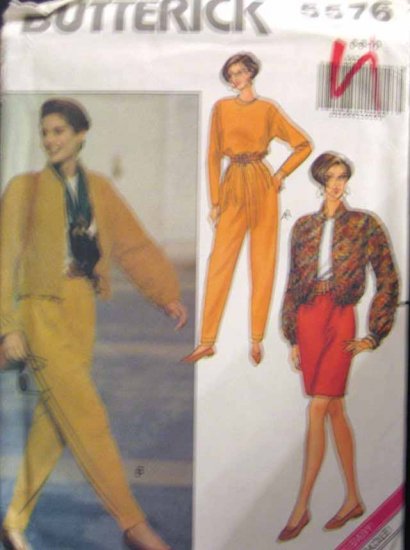 B5576 New Sewing Pattern Misses' Sporty Casual Top Pant Skirt Baseball Jacket Size 6 8 10