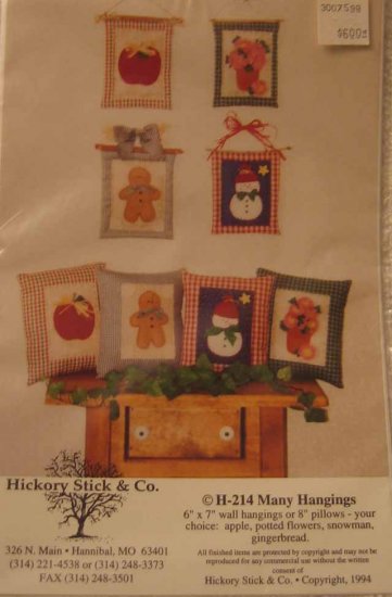 H214 New Sewing Pattern Quilt Applique Holiday Seasonal Xmas Christmas Spring Summer Autumn