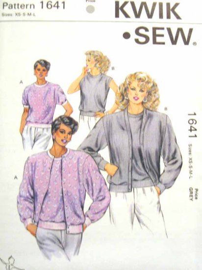 K1641 New Sewing Pattern Ladies' Misses' Knit Twin Set Cardigan sweater Top Size XS S M L