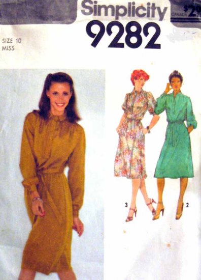 S9282 New Sewing Pattern Misses' Dress Flare long short sleeve Size 10